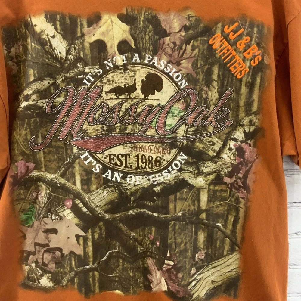 Delta T Shirt‎ Sz XL Mossy Oak Orange Camo Hunting